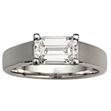 Modern Prong Cathedral Engagement Ring - top view